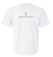 64000 White SoftStyle Tee-Championing Men's Mental Health #2